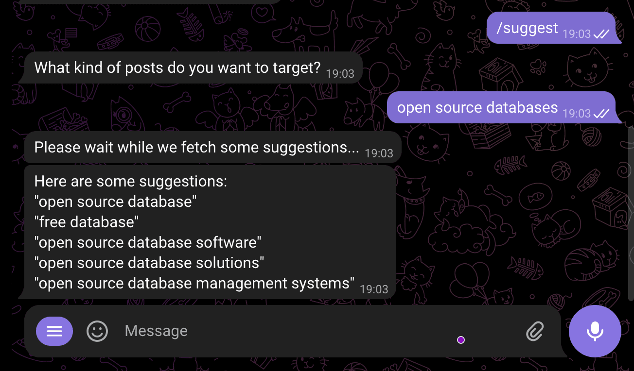 suggest
